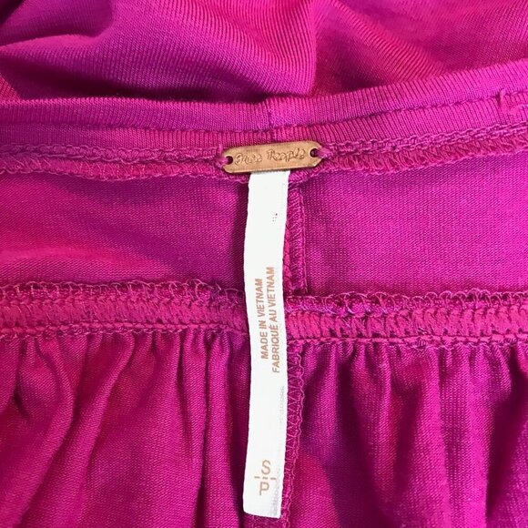 Free People Keeping On Top Fuchsia Pink Top Size S - Picture 6 of 7